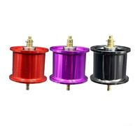 Bobine de moulinet de pêche de rechange avec corps en alliage d'aluminium et roulement en acier inoxydable compatible avec ABU MAX B4 P4 B5 P5 Prend en charge la ligne n°1 0 80 m (violet)