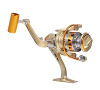 Bobine de Pêche Portable Compacte en Alliage de Zinc Cuivre | Poignée Ergonomique, Légère à Transporter, Usage en Mer, Accessoire de Pêche pour Carpe, Format Pratique