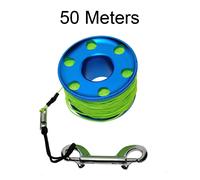Bobine de plongée sous-marine de 30 à 60 mètres,bobine de doigt,grotte de frappe,ligne de marqueur Anti-maison,équipement de sécurité pour plongeur avec ligne coulante - Type Blue 50 Meters
