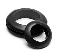 Bobine de protection double face en caoutchouc noir et blanc, 2 pièces, 5mm-65mm, tampon à œillets, joint torique, bouchon d'étanchéité, trou de bouchon, boucle à pression(Black,HS-49-50mm)