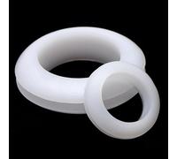 Bobine de protection double face en caoutchouc noir et blanc, 2 pièces, 5mm-65mm, tampon à œillets, joint torique, bouchon d'étanchéité, trou de bouchon, boucle à pression(Withe,HS-44-45mm)