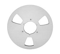 Bobine de réception vide 1/4 10,5 pouces, bobine de bande sonore en alliage d'aluminium à 3 trous avec vis en acier inoxydable, remplacement universel pour magnétophones Pioneer (Argent)