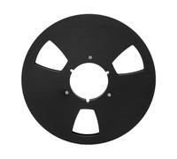 Bobine de réception vide 1/4 10,5 pouces, bobine de bande sonore en alliage d'aluminium à 3 trous avec vis en acier inoxydable, remplacement universel pour magnétophones Pioneer (Noire)