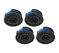 Bobine de rechange et couvercle pour débroussailleuse électrique Bauer 20115E-B, double épaisseur, recharge de fil en nylon de 0,65 mm avec capacité de 8,2 m pour la coupe (bobine x 4)