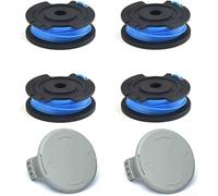Bobine de rechange pour coupe-bordure - Compatible avec les coupe-bordures Karcher LTR 18-30 (14443120) 2.444-016.0 - Bobine de fil de rechange - Bobine de fil en nylon (4 bobines + 2 capuchons)