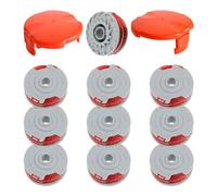 Bobine de rechange pour débroussailleuse Flymo FLY021/513937190, 0,2 cm 11 m compatible avec Flymo Contour 500 XT/Power Trim/Mini Trim avec housse FLY060 (10 bobines + 2 couvertures)