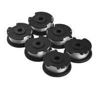 Bobine de rechange pour débroussailleuse Hyper Tough | Lot de 6 bobines de fil en nylon de 0,2 cm x 5,9 m | Convient aux modèles automatiques à alimentation unique HT19-401-003-06 HT19-401-003-07