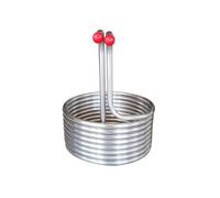 Bobine de refroidissement en acier inoxydable, refroidisseur de moût à immersion de 7,6m, échangeur de chaleur bière de 1/2" for le brassage à domicile(Basic (Coil only))