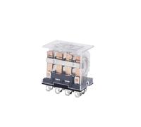 Bobine de relais haute puissance HH64P, 5 pièces, commutateur de relais électromagnétique général avec Base de prise AC110V 220V DC12V 24V 36V(AC (5Pcs),24V With Base)