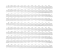 Bobine de reliure en spirale 10 pièces, peigne de dos à 30 trous pour 100 feuilles, kit de reliure en plastique ABS transparent, fournitures scolaires de bureau durables pour