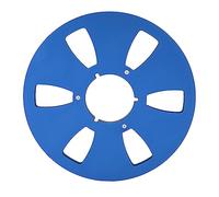 Bobine de Ruban Universelle de 25,4 Cm, pour Ruban Adhésif 1/4 6 Trous de Rechange, Bobine de Ruban Vide en Aluminium, Bobine de Réception, Pièce de Machine D'ouverture (Bleu)