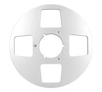 Bobine de ruban vide de 1/4 po, 10,5 po, ouverture à 4 trous en alliage d'aluminium, bobine de prise de son pour lecteur de bande, applicabilité universelle (Argent)