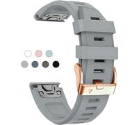 Bobine de silicone souple remplacement rapide de 20 mm pour Garmin Fenix 5s / 5s plus / 6S / 7S / Instinct 2S / D2, avec une boucle en or rose accessoire de bracelet imperméable respirant