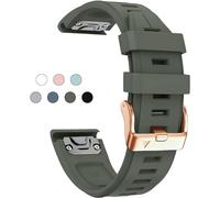 Bobine de silicone souple remplacement rapide de 20 mm pour Garmin Fenix 5s / 5s plus / 6S / 7S / Instinct 2S / D2, avec une boucle en or rose accessoire de bracelet imperméable respirant