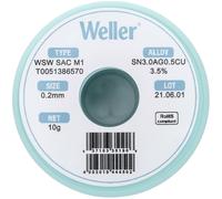 Bobine De Soudure Sans Plomb Weller T0051386570 Sn3.0Ag0.5Cu 10g 0.20mm