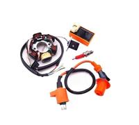 Bobine de stator de magnéto pour Motos et cyclomoteurs : Bobine d'allumage 6 pôles, 6 Broches, boîtier CDI AC A7TC pour Moteurs GY6 49 cm³ et 50 cm³.
