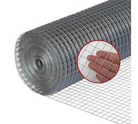 Bobine de treillis métallique, Grillage en acier inoxydable 304, grillage soudé, trou de 12 mm, for clôtures jardin et bétail, for poules, lapins, chiens(1x4m)