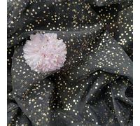 Bobine de tulle en filet Bobine, Sequined Star Tulle Mesh Fabric Roll Multicolor 150cm x 1-3m(Black,150cm*2m)
