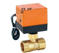 Bobine de ventilateur climatisation en laiton, vanne électrique bidirectionnelle, boule d'eau DN15 20 25 32 40 1 pièces(DN32【AC220V】)