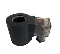 Bobine d'électrovanne hydraulique 1 pièce-02 à trois broches, trou intérieur de 23m, hauteur de 50mm, for vannes de commande directionnelles hydrauliques(Black,DC24V)