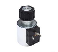 Bobine d'électrovanne hydraulique de rechange compatible avec Mfz12-37yc avec alésage de 23 mm, hauteur 50 mm, double tension 12 V 24 V DC, prise en métal et plastique pour machines industrielles (12
