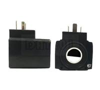 Bobine d'électrovanne hydraulique en cuivre, meulage d'huile, cylindre DC24V, diamètre intérieur 20mm carré 22mm AC220V, 1 pièces(3PIN DC24V ID20mm)