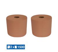 Bobine d'essuyage chamois XL 1500 formats, lot de 2 bobines