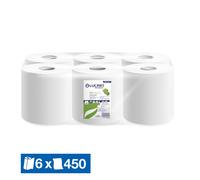 Bobine d'essuyage industrielle à dévidage central Lucart, lot de 6