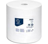 Bobine d'essuyage industrielle usage intensif 2 plis pure cellulose, 1000 formats L330m blanc G