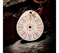 Bobine d'oscillateur multi-ondes,géométrie sacrée à disque polarisant Mwo | Porte-clés pendentif à breloque à motif géométrique, accessoire décoratif for clés, sacs, cadeau spirituel(174Hz)