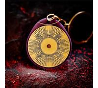 Bobine d'oscillateur multi-ondes,géométrie sacrée à disque polarisant Mwo | Porte-clés pendentif à breloque à motif géométrique, accessoire décoratif for clés, sacs, cadeau spirituel(963Hz)