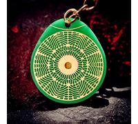 Bobine d'oscillateur multi-ondes,géométrie sacrée à disque polarisant Mwo | Porte-clés pendentif à breloque à motif géométrique, accessoire décoratif for clés, sacs, cadeau spirituel(396Hz)