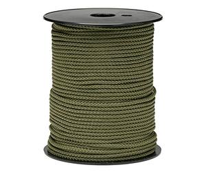 Bobine drisse kaki, polypropylène tressé, diamètre 4 mm, longueur ± 100m, 414K Flandria