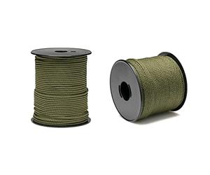 Bobine drisse kaki, polypropylène tressé, diamètre 4 mm, longueur ± 100m, 414K Flandria & Bobine drisse kaki, polypropylène tressé, diamètre 2 mm, longueur ± 100m, 411K Flandria