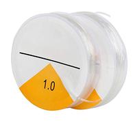 Bobine élastique Transparente de 8 m x 2 - Cordon Solide et Extensible de 1 mm pour la Fabrication de Perles et de Bijoux à Faire soi-même - Corde en Nylon pour créer des Bracelets, Colliers