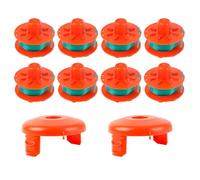 Bobine et couvercle pour débroussailleuse Gardena, 05329-20, 2 mm, 4,2 m, compatible avec débroussailleuse Gardena 5367 Gardena Turbo SmallCut N° d'article 2402 2404 (8 bobines et 2 couvertures)