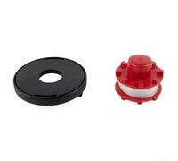 Bobine et fil de rechange pour débroussailleuse avec couvercle de capuchon, 8 m de cordon en nylon compatible avec CE-For 36/30 LI E Solo et AGILLO 36/255 BL 18/200, construction en plastique pour