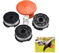 Bobine Fil Coupe Bordure Compatible avec Black et Decker Coupe Bordures,Bobine Fil Nylon Pièces de Rechange Diamètre ¿1,65mm,AF-100 Bobine Fil Debroussailleuse avec 1 Couvercle de Bobine