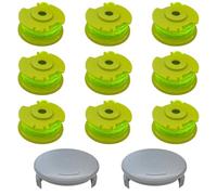 Bobine fil coupe bordure de rechange AC80RL3 compatible pour Ryobi One+ 18V 24V 40V Ø2mm L3,4m [Lot 9 bobines 2 couvercles] Phonillico