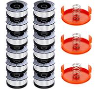 Bobine Fil Coupe Bordure Pour Black Et Decker Coupe-Bordures, Ø1,65mm 12 Bobine De Fil Debroussailleuse Avec 3 Couvercle De Bobine Et 3 Ressort