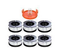 Bobine Fil Coupe Bordure pour Black et Decker Coupe LIDL Parkside, 6 Bobine de Fil Debroussailleuse 1 Couvercle Bobine et 1 Ressort