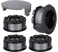 Bobine Fil pour BOSCH UniversalGrassCut Coupe Bordure 18 18-26 18-260 F016800570 avec Couverture (4 pièces)