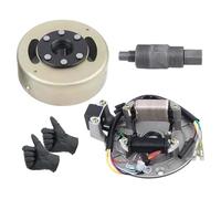 Bobine Générateur Stator Magnéto Kit Magnéto Universel Pour Moto, Quad, Pour 50cc, 70cc, 90cc, 110cc, 125cc, Avec Plaque Stator À Double Ligne Et Extracteur Volant Moteur(Kit)