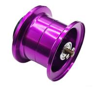 Bobine modifiée compatible avec 21 22 Alphas Sv Tw Baitcasting Bobine 7075 Alliage d'aluminium pour Ultra Léger 7,7 g pour 100 m Pour Ygk 1.0 Line Couleur noire (matériau naturel violet)