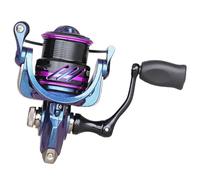 Bobine Peu Profonde 2000S 2500S 3000S Hawk 5.2:1 7kg Moulinet de Filature Glisser Longue coulée en Acier Inoxydable roulement Roue pêche(Hawk Perple,2000 Series)