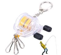 Bobine Porte-clés de pescas | Gear Portable rétractable | Outils de pescas avec Porte-clés, pour Les Basses, Le Camping et la randonnée