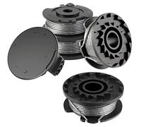 Bobine Rechange pour Coupe Bordure,4 Pièces Φ1.65mm 4.9m F016800569 F016800385 Bobine Nylon Alimentation Automatique + F016F04557 Couvercle,Bobine pour Débroussailleuse Bosch Art 23/26 SL