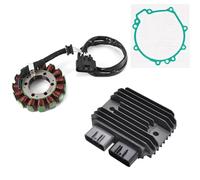 Bobine Stators Pour Kawasaki Pour Ninja ZX10R ZX-10R ZX1000 2008 2009 Avec Joint Bobine De Stator De Moteur + Régulateur De Tension Allumage Magnéto Stator(A)