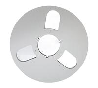 Bobine vide de 10,5 pouces, bobine de récupération en alliage d’aluminium de 1/4 de pouce avec bride NAB à 3 trous pour magnétophone à bandes bobine à bobine, bobine de (Argent)