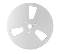 Bobine Vide de 17,8 Cm, Alliage D'aluminium Universel 3 Trous de 17,8 Cm pour Ouverture de Bobine Vide, Plaque Vide pour Rubans 1/4 (Argent)